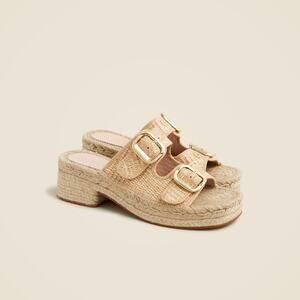 J.Crew Block Heel Espadrilles Size 8